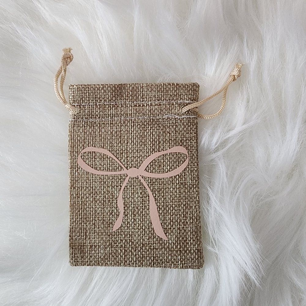 Gift Jewely Treat Bags with Pink Bows Ribbons Set - Picture 6 of 9
